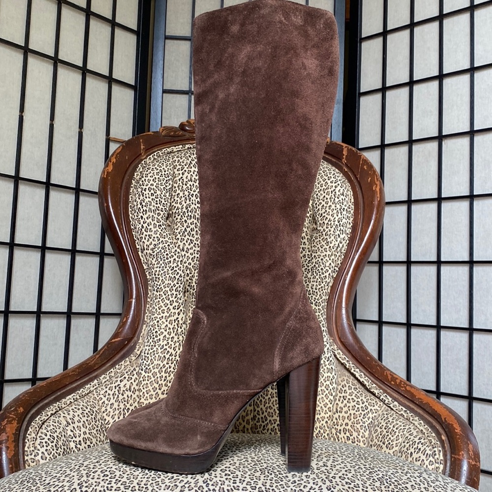 Michael MICHAEL KORS Roslyn Brown Suede Boot Sz 7.5